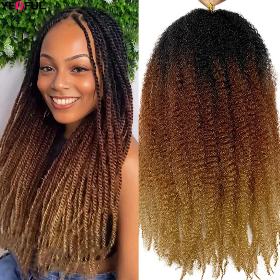 18”Marley Hair 30Strands/Pack Soft Marley Twist Braiding Hair For Senegalese Twist Crochet Braids Lightweight Cuabn Twist Hair