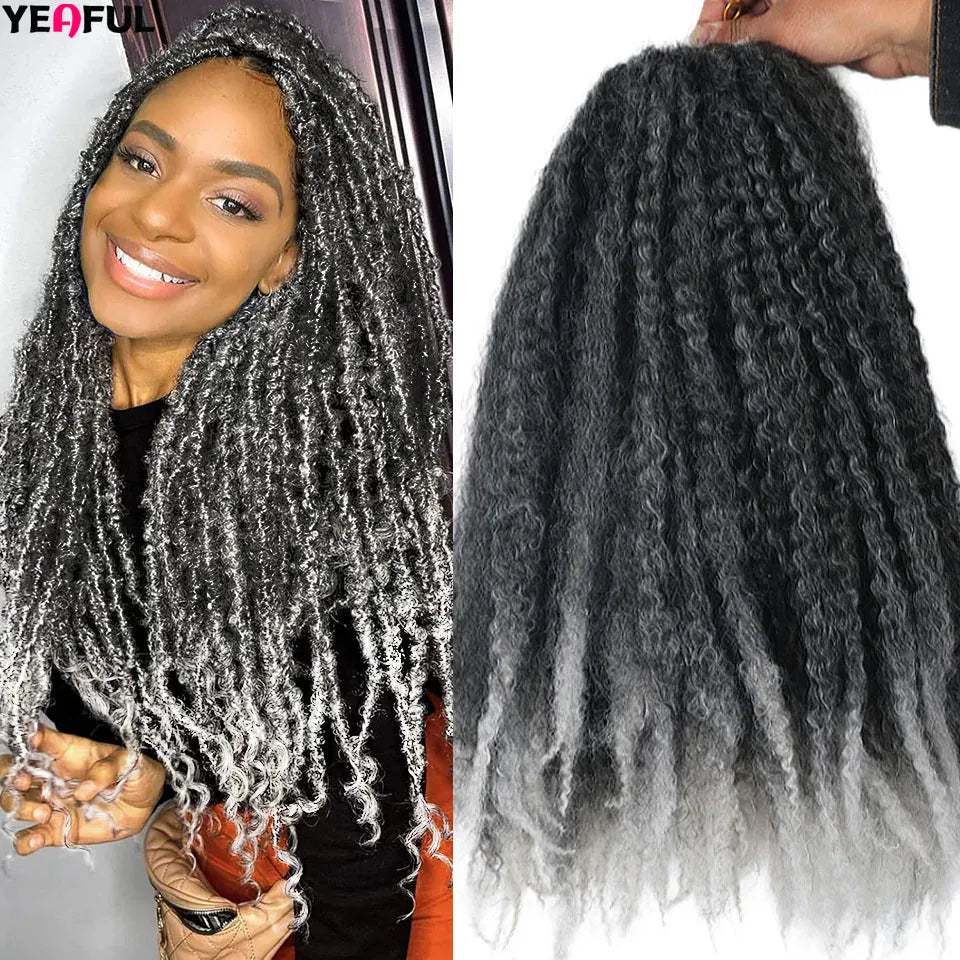 18”Marley Hair 30Strands/Pack Soft Marley Twist Braiding Hair For Senegalese Twist Crochet Braids Lightweight Cuabn Twist Hair