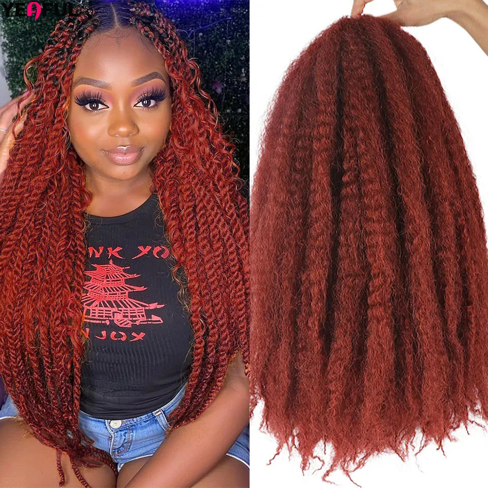 18”Marley Hair 30Strands/Pack Soft Marley Twist Braiding Hair For Senegalese Twist Crochet Braids Lightweight Cuabn Twist Hair