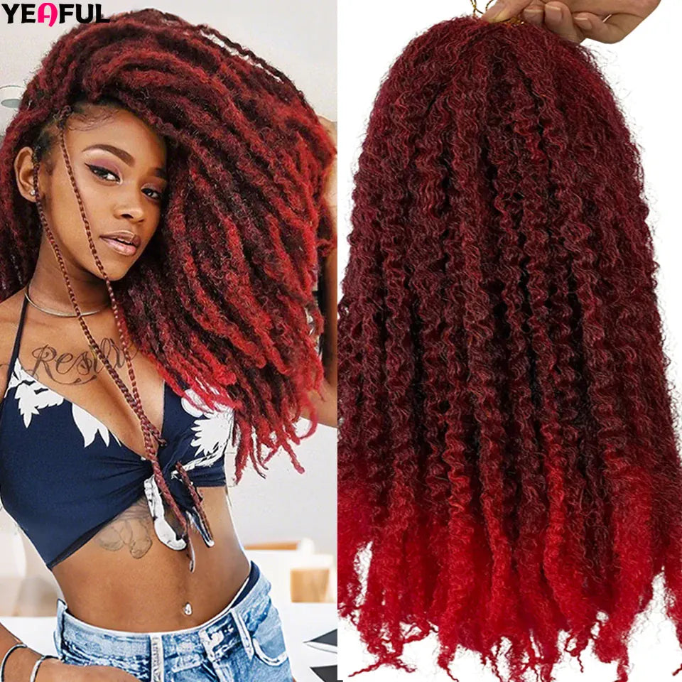 18”Marley Hair 30Strands/Pack Soft Marley Twist Braiding Hair For Senegalese Twist Crochet Braids Lightweight Cuabn Twist Hair