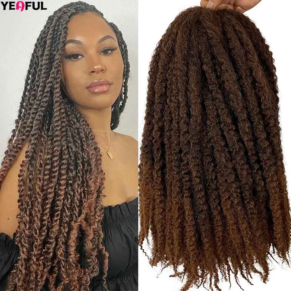 18”Marley Hair 30Strands/Pack Soft Marley Twist Braiding Hair For Senegalese Twist Crochet Braids Lightweight Cuabn Twist Hair
