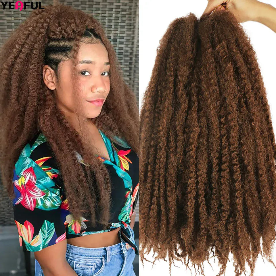 18”Marley Hair 30Strands/Pack Soft Marley Twist Braiding Hair For Senegalese Twist Crochet Braids Lightweight Cuabn Twist Hair