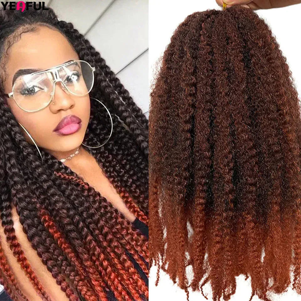 18”Marley Hair 30Strands/Pack Soft Marley Twist Braiding Hair For Senegalese Twist Crochet Braids Lightweight Cuabn Twist Hair