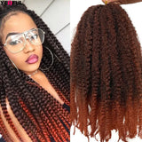 18”Marley Hair 30Strands/Pack Soft Marley Twist Braiding Hair For Senegalese Twist Crochet Braids Lightweight Cuabn Twist Hair