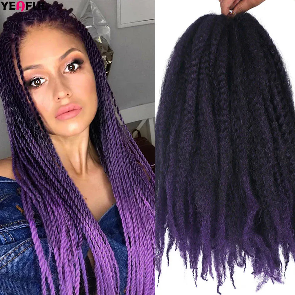 18”Marley Hair 30Strands/Pack Soft Marley Twist Braiding Hair For Senegalese Twist Crochet Braids Lightweight Cuabn Twist Hair