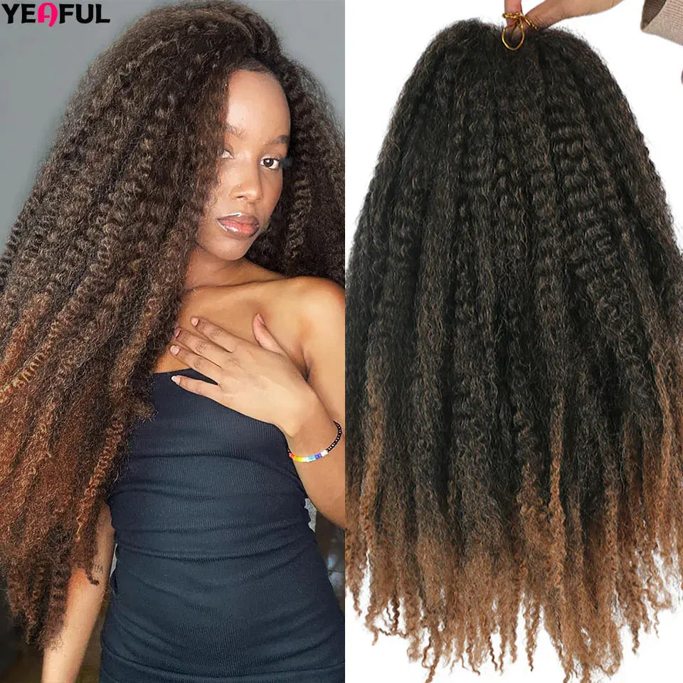 18”Marley Hair 30Strands/Pack Soft Marley Twist Braiding Hair For Senegalese Twist Crochet Braids Lightweight Cuabn Twist Hair