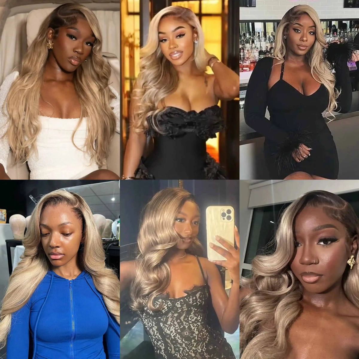 180 Density Brown Roots Ash Blonde Body Wave Lace Frontal Wig 13x6 Ombre Ash Blonde Human Hair Wigs for Women