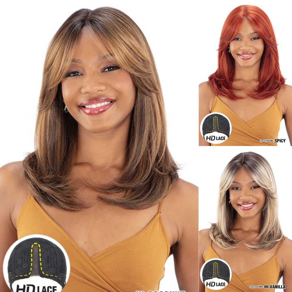 FreeTress Equal Curtain Bang HD Lace Wig - Sage