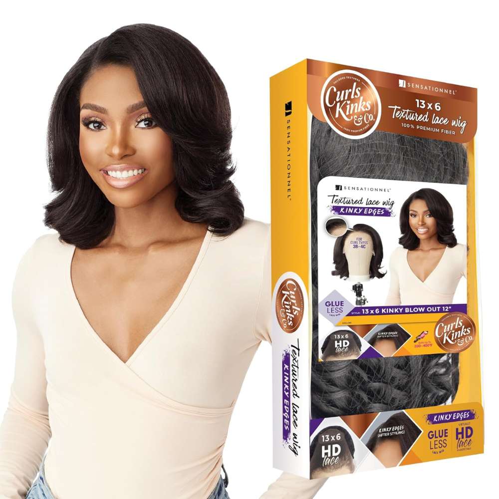 Sensationnel Kinky Edges 13x6 HD Lace Wig - Kinky Blow Out 12"