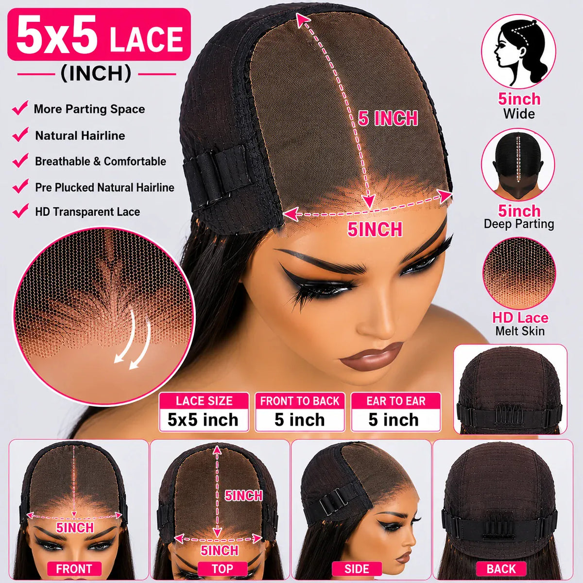 1B/30 Highlighted, Deep Waves, Glue Free Wig with Lace Front, Human Hair, Ready to Wear, Pre Cut Human Hair, Highlighted Curly Human Hair Wig