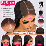 1B/30 Highlighted, Deep Waves, Glue Free Wig with Lace Front, Human Hair, Ready to Wear, Pre Cut Human Hair, Highlighted Curly Human Hair Wig