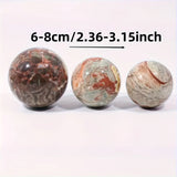 1pc 7.5-8cm Natural Money Lace Agate Sphere, Fengshui Fortune Ball, Home Decor Ornament, Holiday Gift & Crystal Stones Sphere