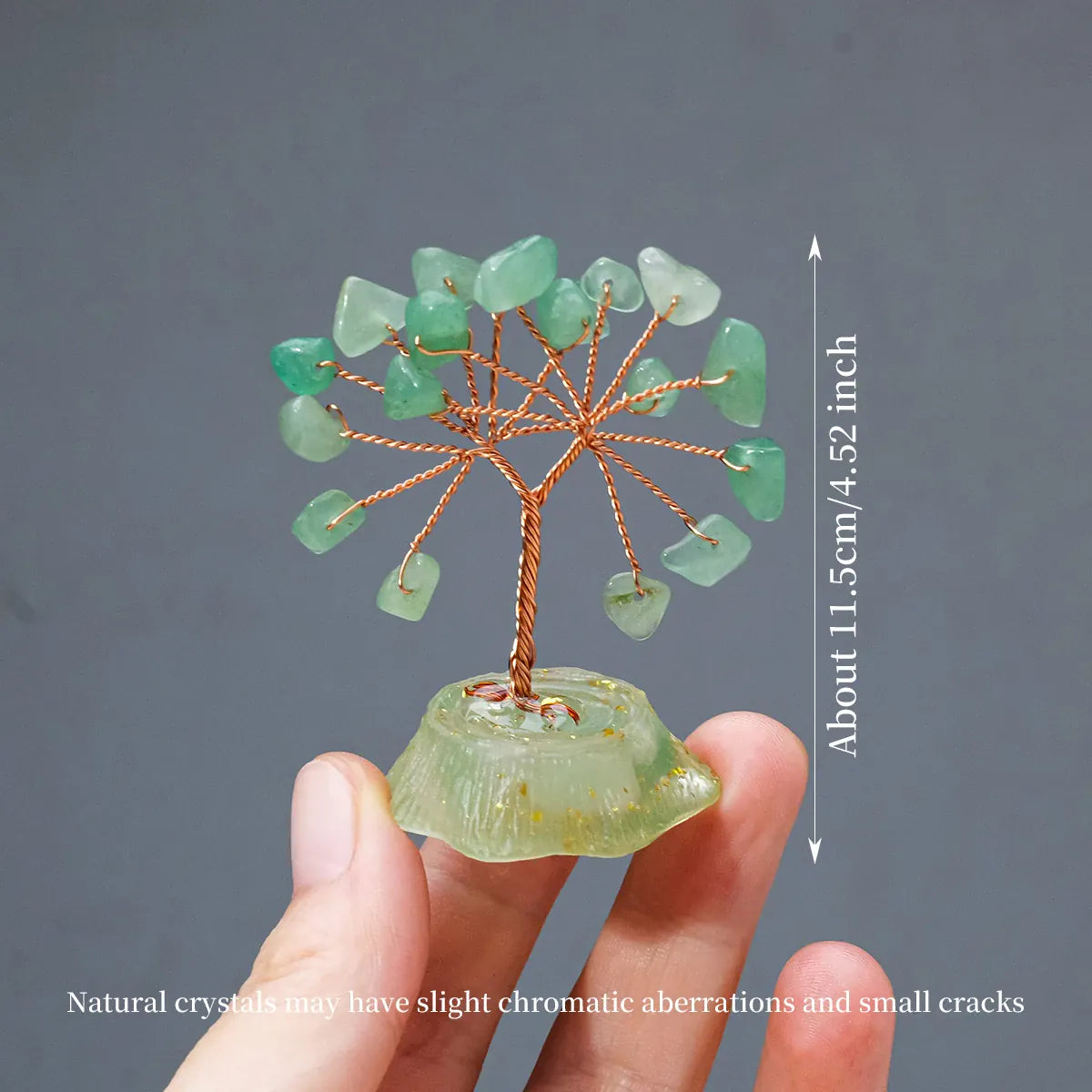 1PC 7 Chakra Healing Natural Stones Resin Healing Mini Crystal Tree Home Office Desk Living Room Feng Shui Decora for Good Luck