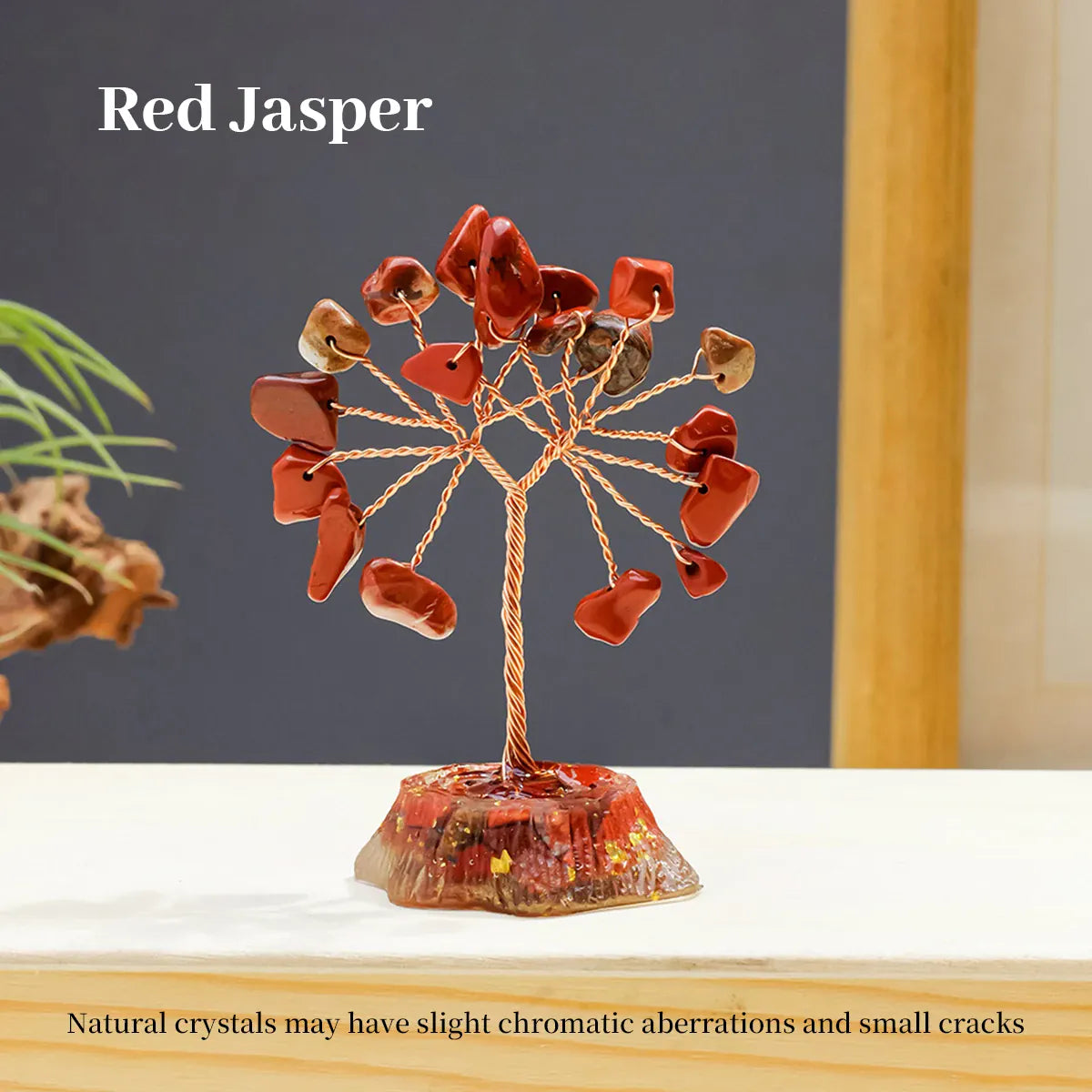 1PC 7 Chakra Healing Natural Stones Resin Healing Mini Crystal Tree Home Office Desk Living Room Feng Shui Decora for Good Luck