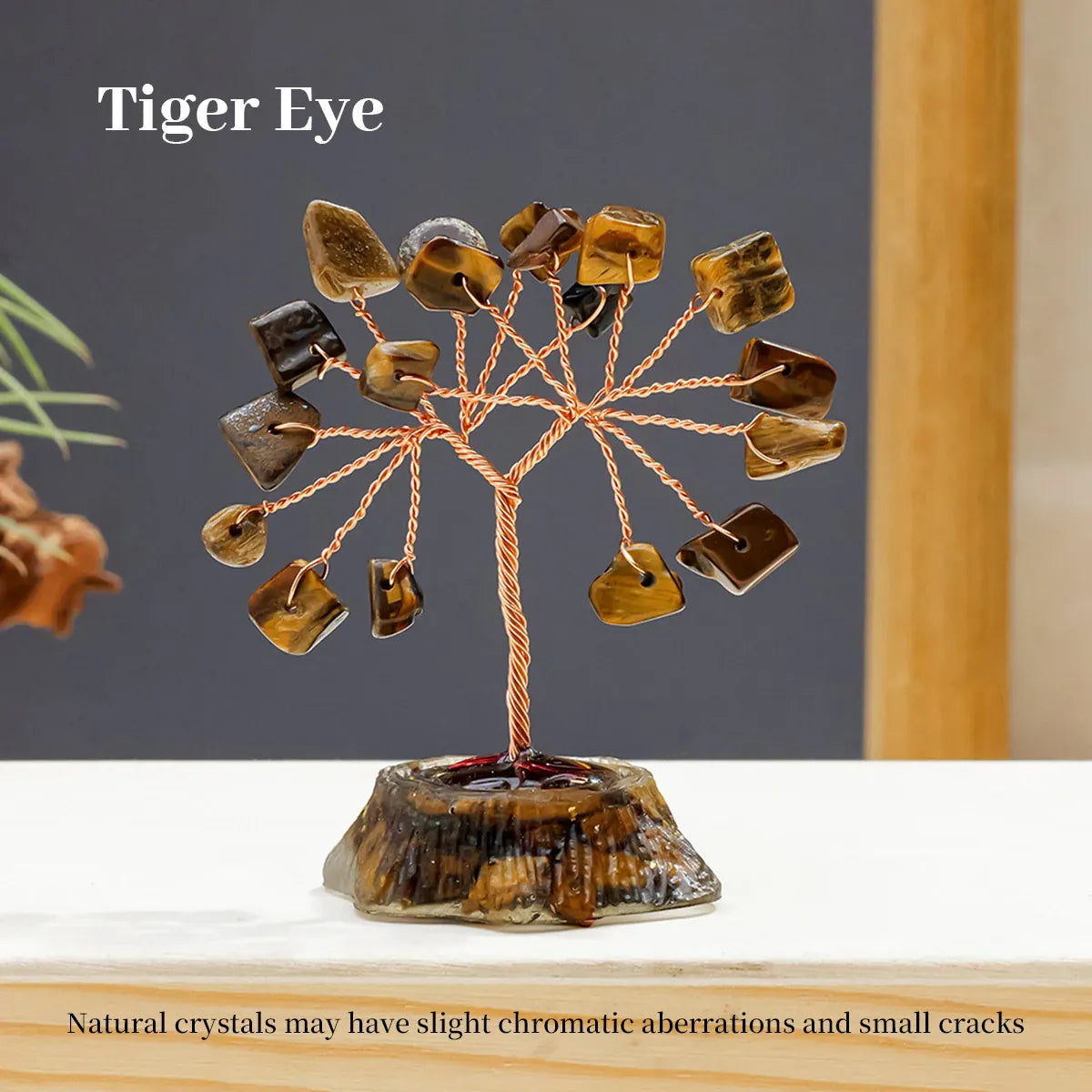 1PC 7 Chakra Healing Natural Stones Resin Healing Mini Crystal Tree Home Office Desk Living Room Feng Shui Decora for Good Luck