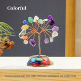 1PC 7 Chakra Healing Natural Stones Resin Healing Mini Crystal Tree Home Office Desk Living Room Feng Shui Decora for Good Luck