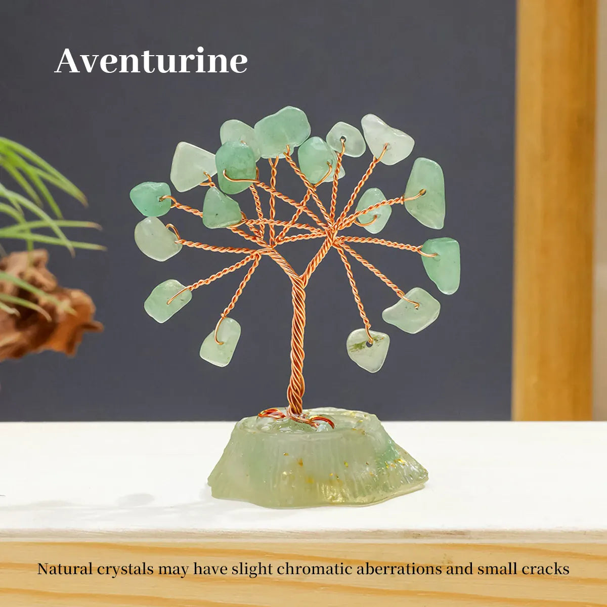 1PC 7 Chakra Healing Natural Stones Resin Healing Mini Crystal Tree Home Office Desk Living Room Feng Shui Decora for Good Luck
