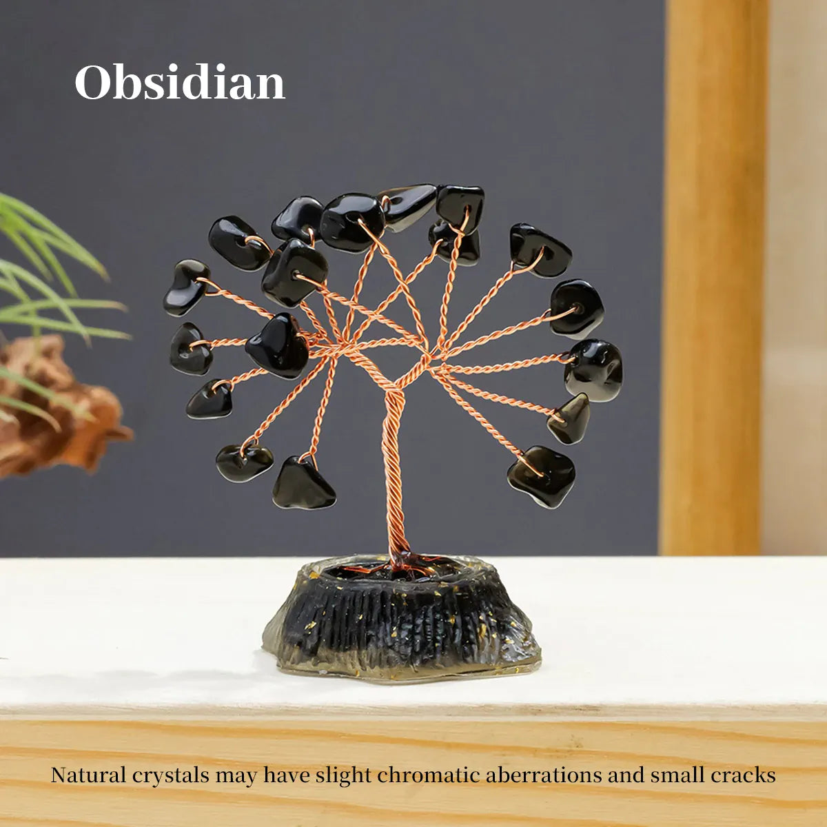 1PC 7 Chakra Healing Natural Stones Resin Healing Mini Crystal Tree Home Office Desk Living Room Feng Shui Decora for Good Luck