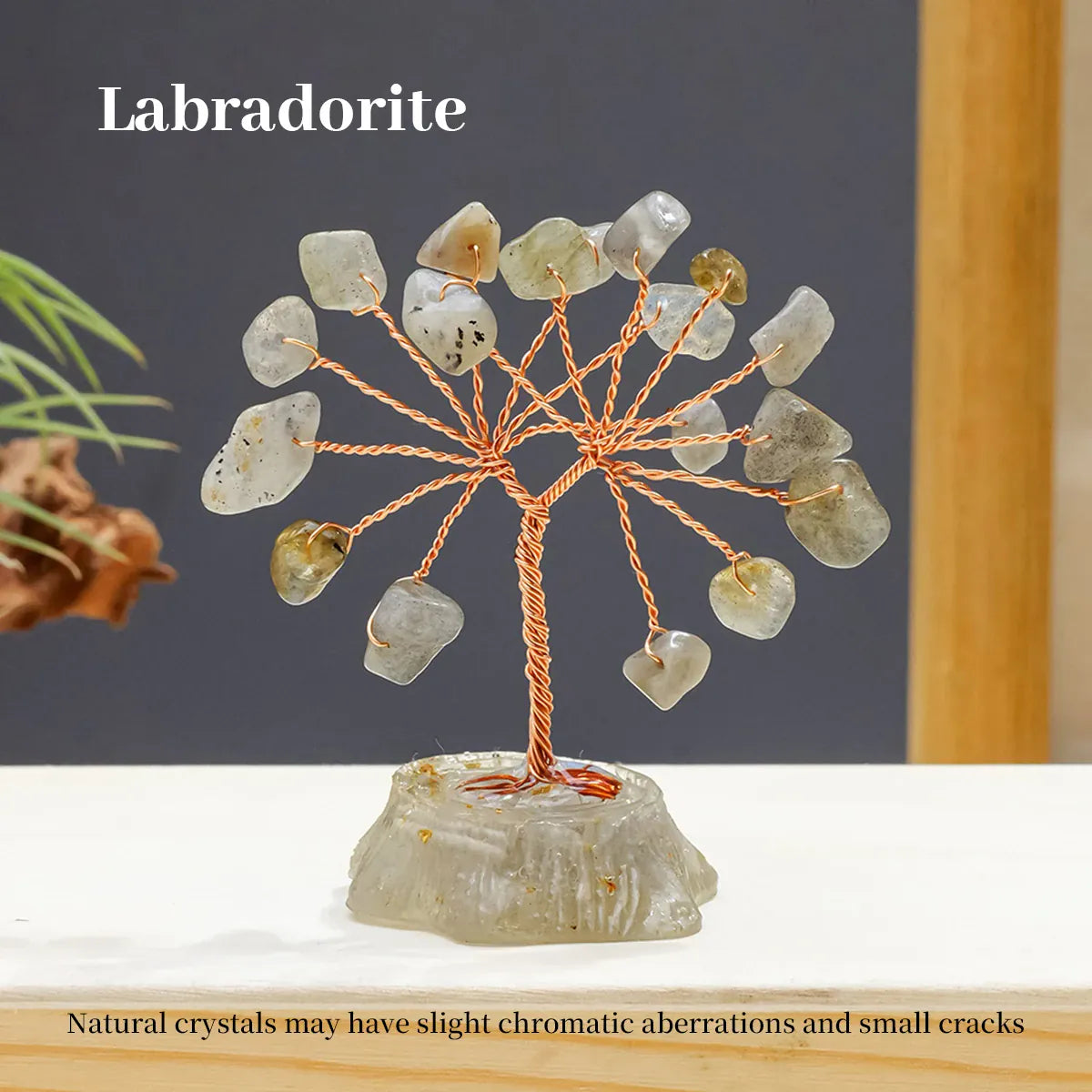 1PC 7 Chakra Healing Natural Stones Resin Healing Mini Crystal Tree Home Office Desk Living Room Feng Shui Decora for Good Luck