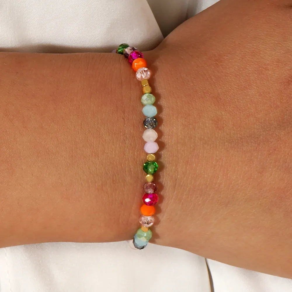1pc Delicate Crystal Bead Style Boho Healing Women Beaded Bracelets  Best Gifts for Her Summer Trendy