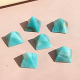 1PC High quality Energy Amazonite Pyramid Tianhe Stone Healing Natural Crystal Reiki Chakra Home Decor Meditation Ore Mineral