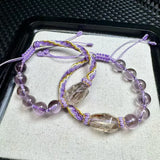1Pc Natural Black Gold Rutilated Quartz Hand-knitted Bracelet Irregular Shape Reiki Healing Stone Jewelry Gift For Women