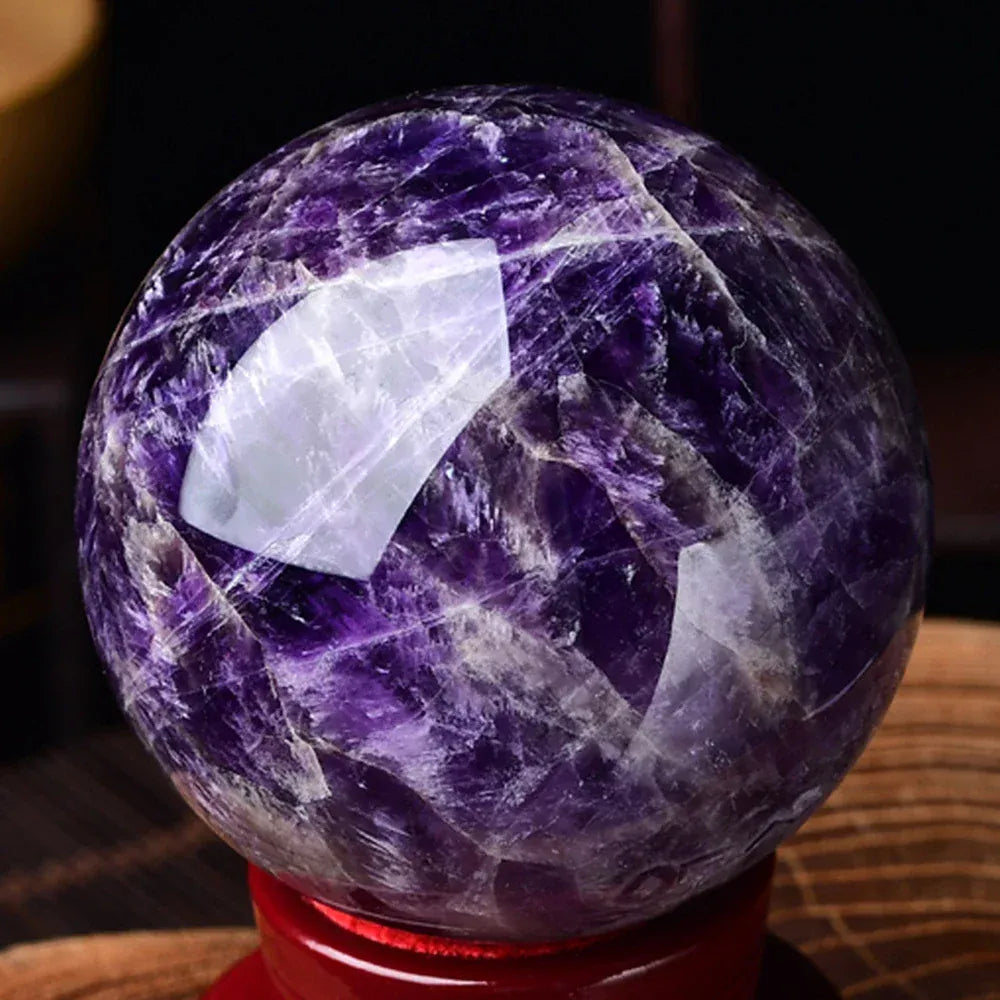 1PC Natural Dream Amethyst Ball Polished Massage Sphere Ball Reiki Healing Room Decor Crystal Crafts Stone Globe Souvenirs 4-7cm