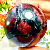 1pc Natural Garnet Astrophyllite Crystal Sphere Meditation Fengshui Healing Crystal Gift Reiki Gemstone Ball Home Decoration