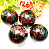 1pc Natural Garnet Astrophyllite Crystal Sphere Meditation Fengshui Healing Crystal Gift Reiki Gemstone Ball Home Decoration