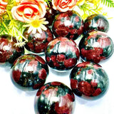 1pc Natural Garnet Astrophyllite Crystal Sphere Meditation Fengshui Healing Crystal Gift Reiki Gemstone Ball Home Decoration