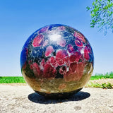 1pc Super Large Astrophyllite Garnet Crystal Ball, 4.3-5.1" Big Crystal Stone Sphere Crystals for Home Decor