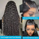 200 density HD curly human hair deep wave lace frontal wig with pre-plucked 13x4 lace, Jerry curl texture