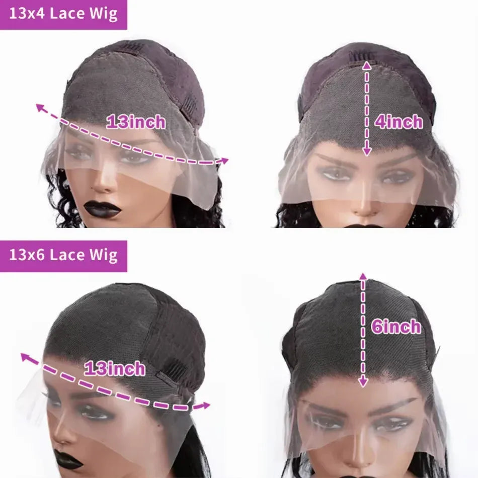 200% Density Straight HD Transparent 13x6 Wig Brazilian Lace Front 30 38 Inch 13x4 Human Hair Wigs Lace Front For Black Women