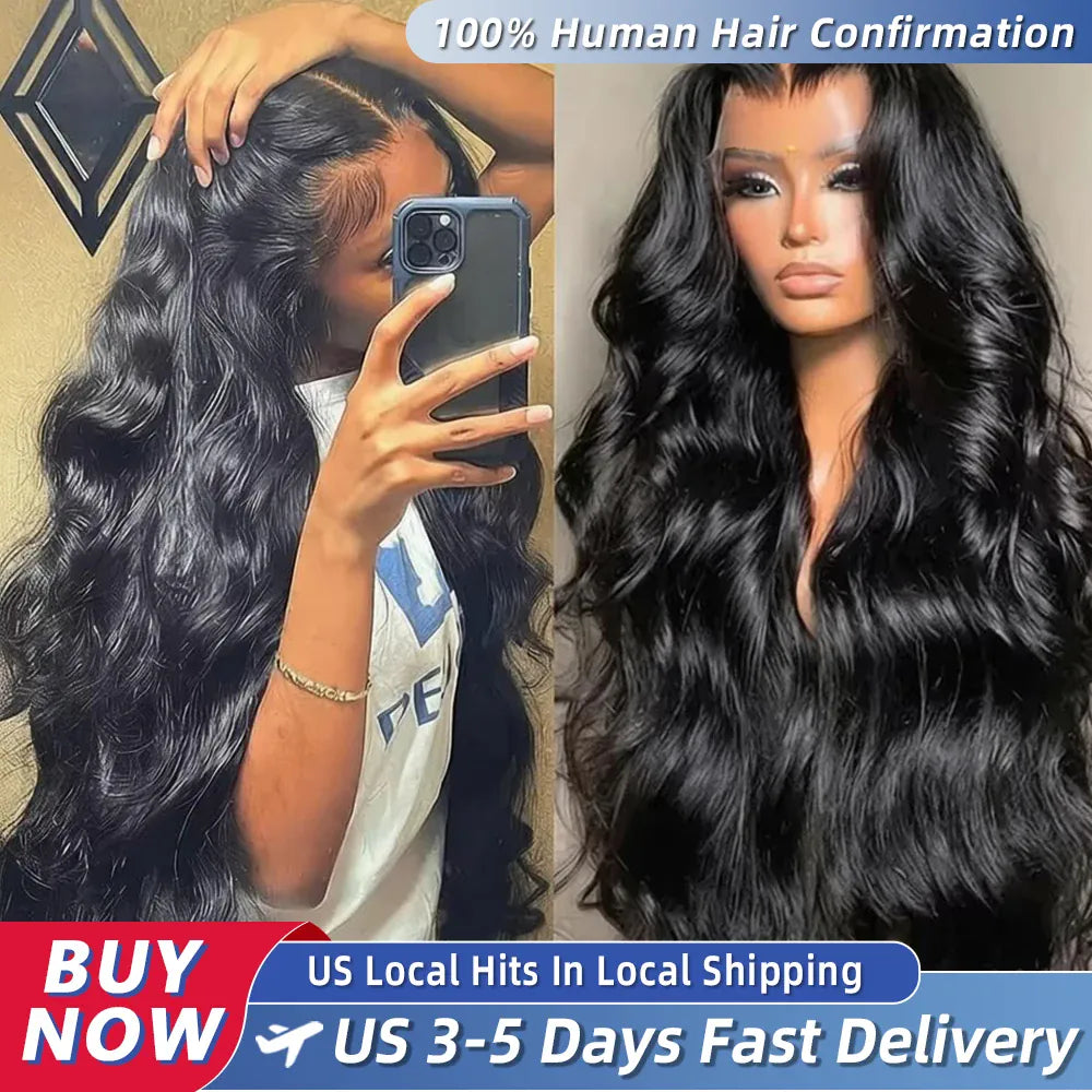 200% Real Density Body Wave 13x6 HD Transparent Lace Frontal Wigs For Women ≥98% Human Hair Wig 13x4 360 Pre Plucked Lace Front