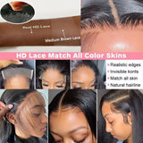 200% Real Density Bone Straight 13x6 13x4 Transparent HD Lace Frontal ≥98% Human Hair Wig 30 Inch 360 Lace Front Wigs For Women