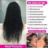 200% Real Density Curly ≥98% Human Hair Wigs 13x4 13x6 360 Hd Transparent Lace Front Wigs Deep Wave Lace Frontal Wig Water Wave