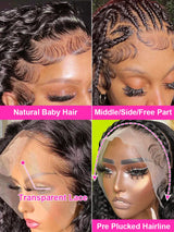 200% Real Density Curly ≥98% Human Hair Wigs 13x4 13x6 360 Hd Transparent Lace Front Wigs Deep Wave Lace Frontal Wig Water Wave