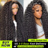 200% Real Density Deep Wave Lace Front Wig 13x6 Hd Lace Frontal Wig 13x4 Curly ≥98% Human Hair Wigs For Women 360 PrePlucked Wig