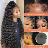 200% Real Density Deep Wave Lace Front Wig 13x6 Hd Lace Frontal Wig 13x4 Curly ≥98% Human Hair Wigs For Women 360 PrePlucked Wig