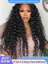 200% Real Density Water Deep Wave Lace Front Wig 13x6 Hd Lace Frontal Wig 13x4 Curly Human Hair Wigs For Women 360 Pre Plucked