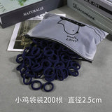 200Pcs Children's Hair Band Headgear Baby Rubber Band Women's Tie Head Girls' Headband High Elasticity Rope Hair Accessories