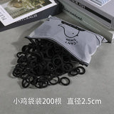200Pcs Children's Hair Band Headgear Baby Rubber Band Women's Tie Head Girls' Headband High Elasticity Rope Hair Accessories