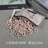 200Pcs Children's Hair Band Headgear Baby Rubber Band Women's Tie Head Girls' Headband High Elasticity Rope Hair Accessories