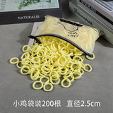 200Pcs Children's Hair Band Headgear Baby Rubber Band Women's Tie Head Girls' Headband High Elasticity Rope Hair Accessories