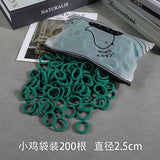 200Pcs Children's Hair Band Headgear Baby Rubber Band Women's Tie Head Girls' Headband High Elasticity Rope Hair Accessories