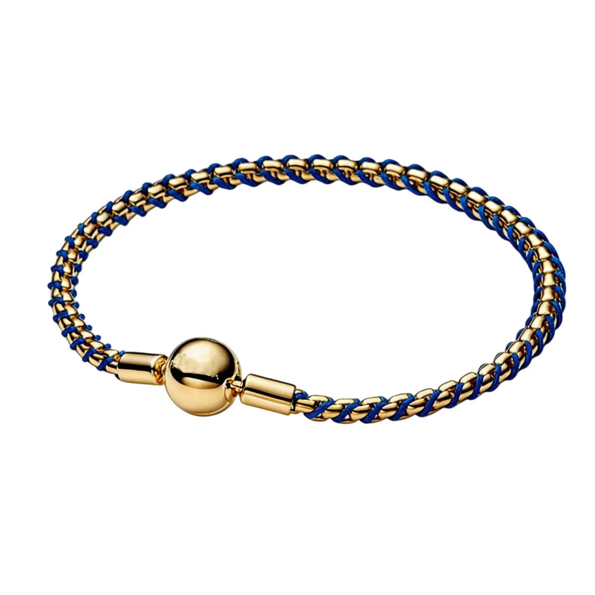 2026 New 925 Silver Colored Rope Weaving Logo Gold Pearl Adjustable Bracelet Display Tool DIY Exquisite Charm Jewelry Gift