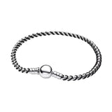 2026 New 925 Silver Colored Rope Weaving Logo Gold Pearl Adjustable Bracelet Display Tool DIY Exquisite Charm Jewelry Gift