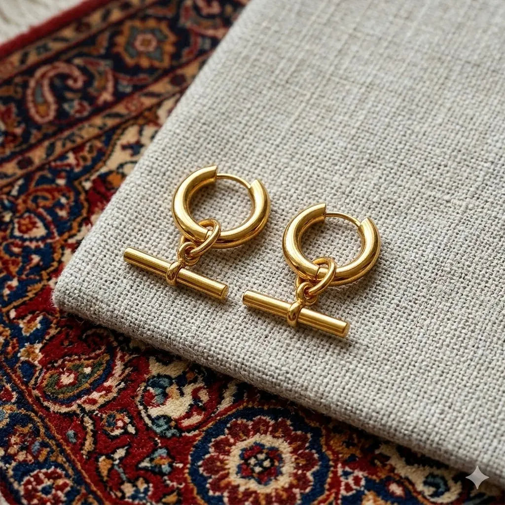 2026 New Retro Stainless Steel Double Layer Earrings Exaggerated Punk Rock Style Personalized Jewelry for Women