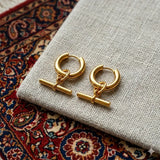 2026 New Retro Stainless Steel Double Layer Earrings Exaggerated Punk Rock Style Personalized Jewelry for Women