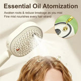 2026Women Wet & Dry Electrics Hairbrush Anti-Frizz with Water Spray Rechargeable  Fast Charging for Both Long & Short Hairs